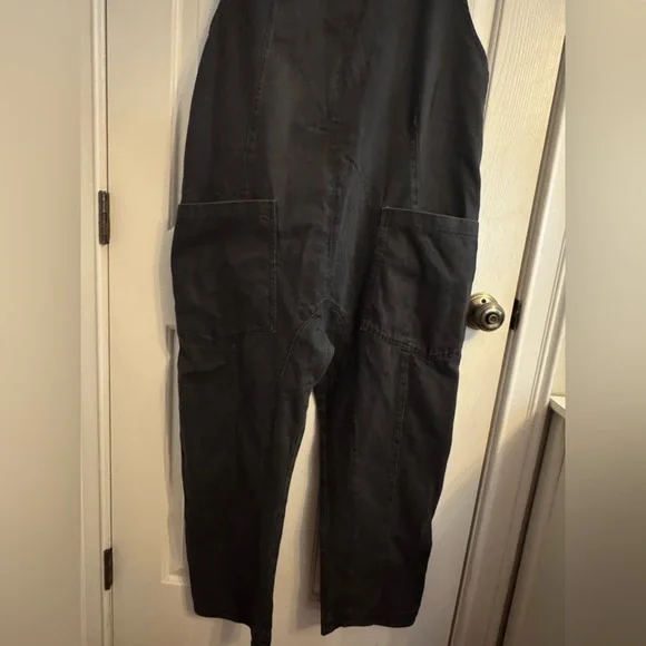 Free People We The Free High Roller Jumpsuit Mineral Wash Black NWOT Size M - Picture 10 of 16